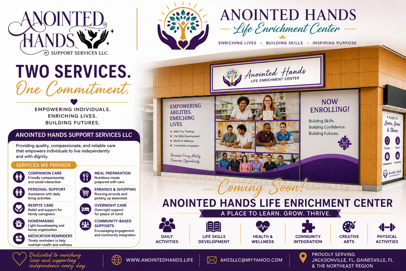 Anointed Hands Support Services and Life Enrichment Center banner